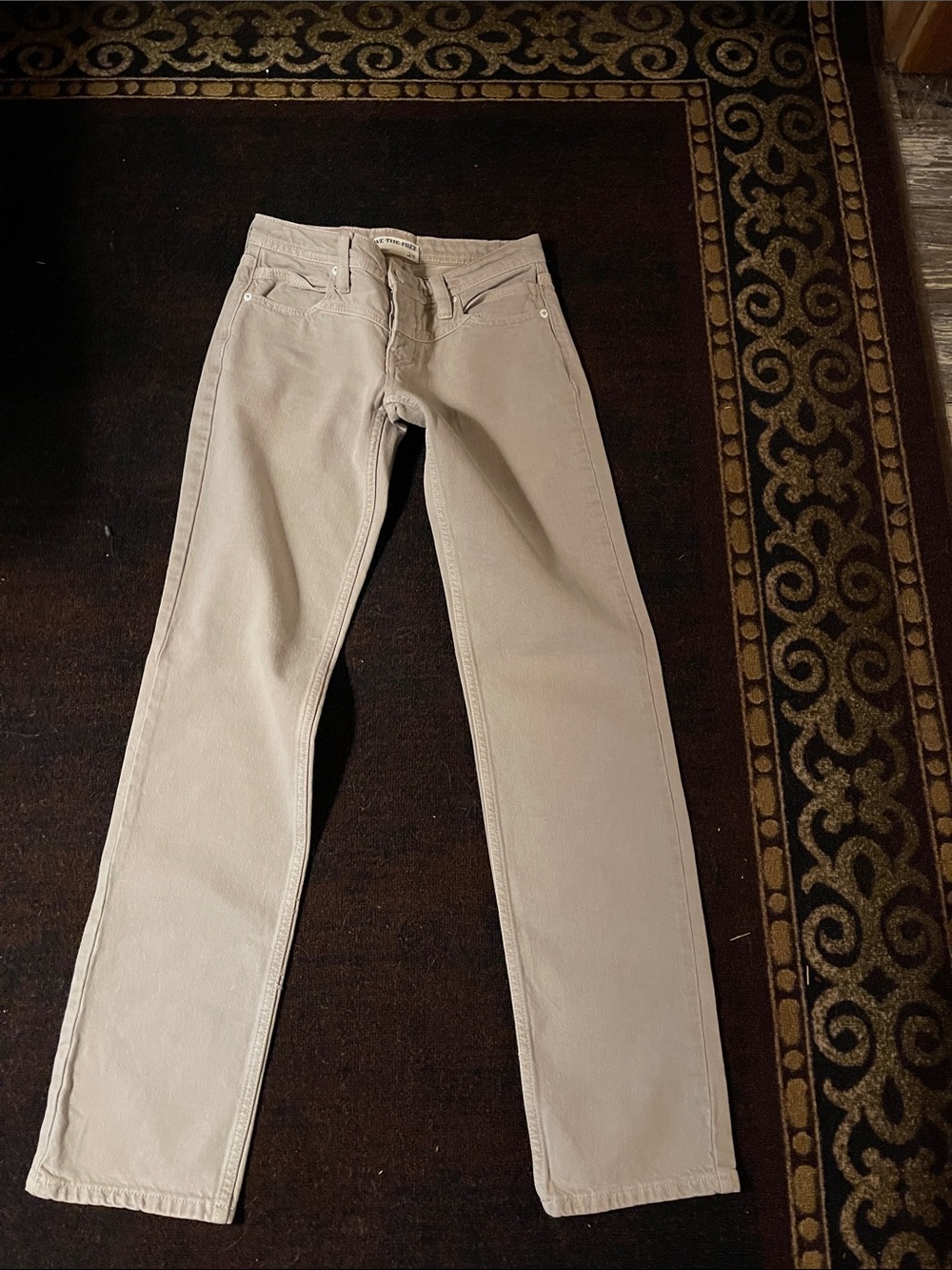 Free People Shelby low rise tan denim boyfriend jeans 24